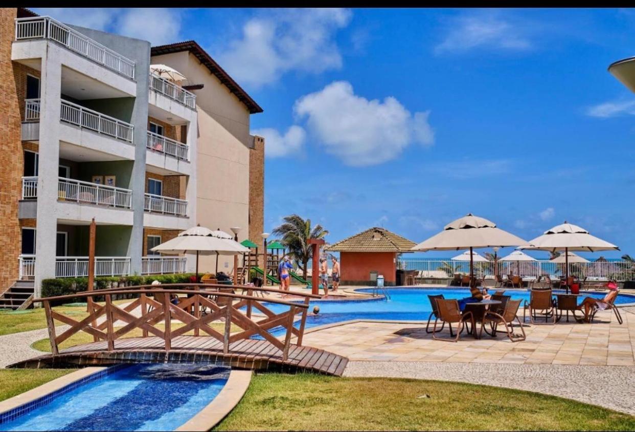 Apartamento Vista Total Do Mar Uma Cobertura A 400M Do Beach Park No Porto Das Dunas Aquiraz Condominio Terramaris Piscina Ampla Parque Infantil Sauna Estacionamento Privado Εξωτερικό φωτογραφία