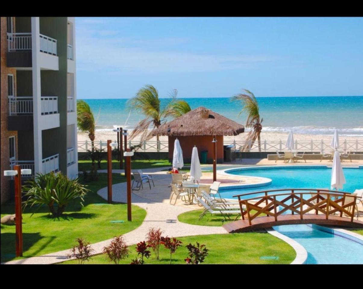 Apartamento Vista Total Do Mar Uma Cobertura A 400M Do Beach Park No Porto Das Dunas Aquiraz Condominio Terramaris Piscina Ampla Parque Infantil Sauna Estacionamento Privado Εξωτερικό φωτογραφία