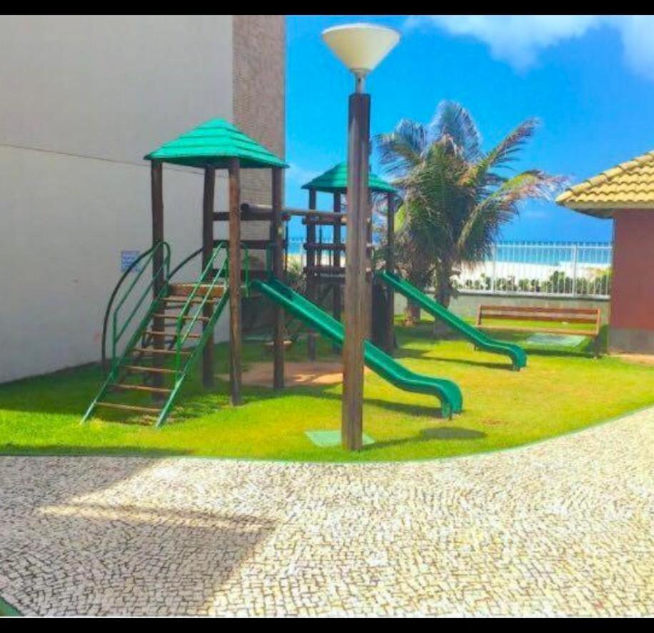 Apartamento Vista Total Do Mar Uma Cobertura A 400M Do Beach Park No Porto Das Dunas Aquiraz Condominio Terramaris Piscina Ampla Parque Infantil Sauna Estacionamento Privado Εξωτερικό φωτογραφία