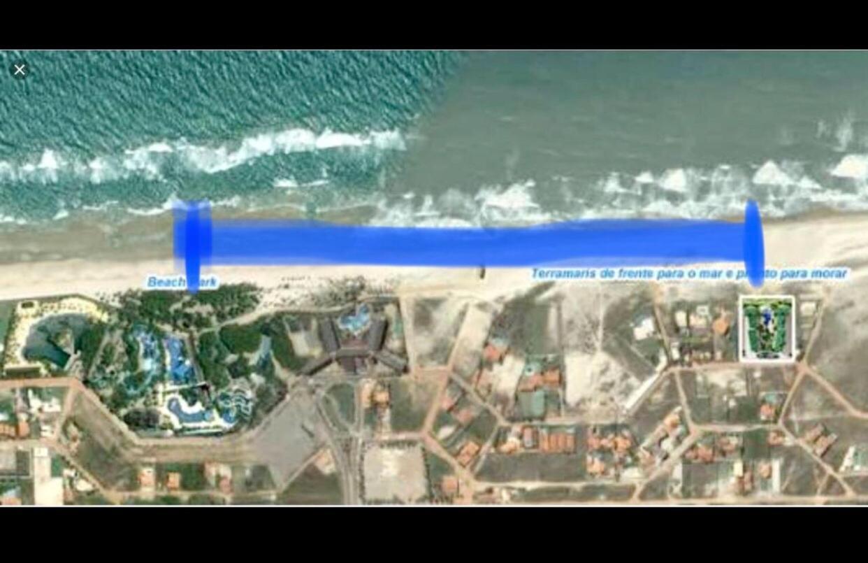 Apartamento Vista Total Do Mar Uma Cobertura A 400M Do Beach Park No Porto Das Dunas Aquiraz Condominio Terramaris Piscina Ampla Parque Infantil Sauna Estacionamento Privado Εξωτερικό φωτογραφία