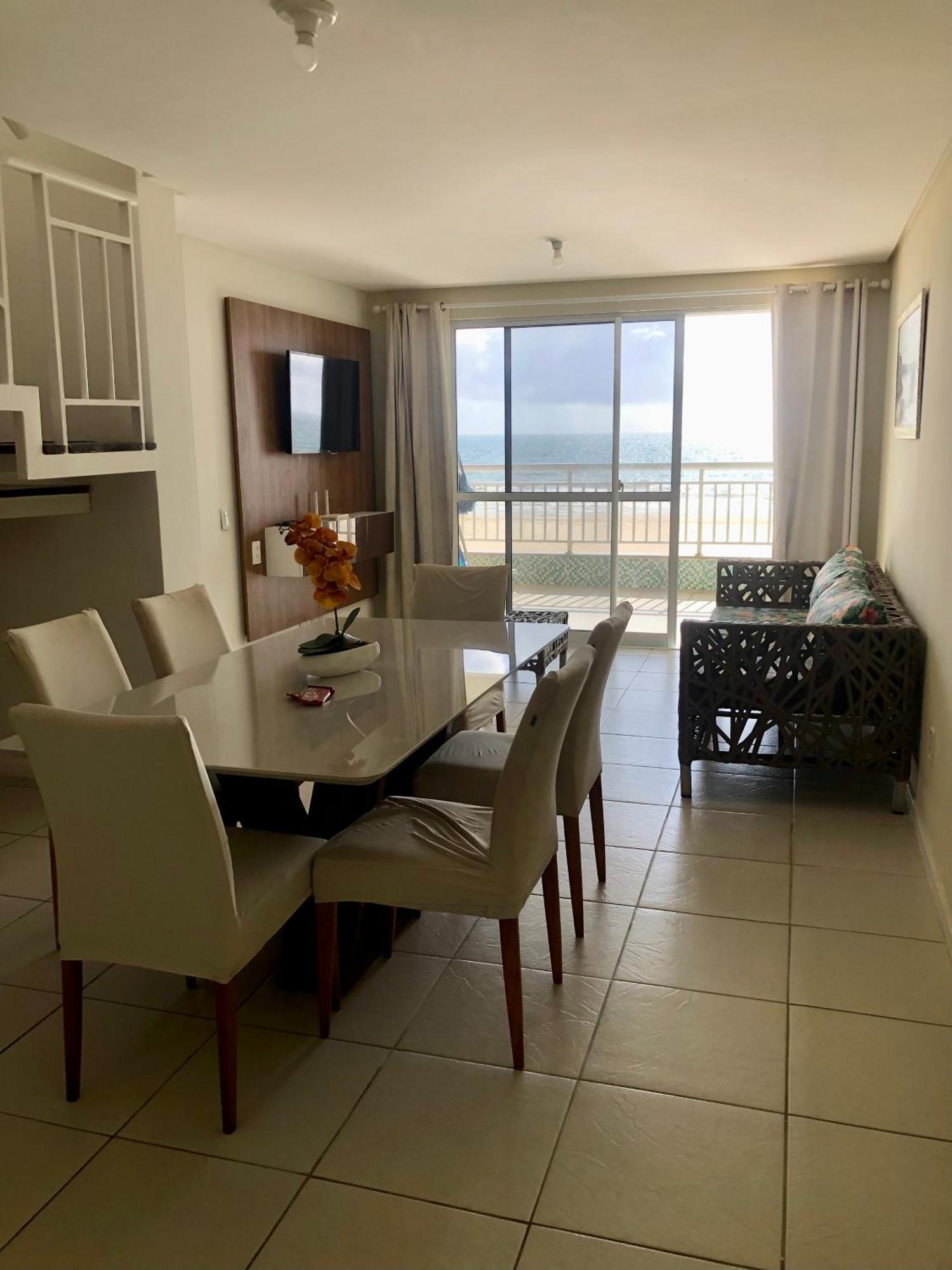 Apartamento Vista Total Do Mar Uma Cobertura A 400M Do Beach Park No Porto Das Dunas Aquiraz Condominio Terramaris Piscina Ampla Parque Infantil Sauna Estacionamento Privado Εξωτερικό φωτογραφία
