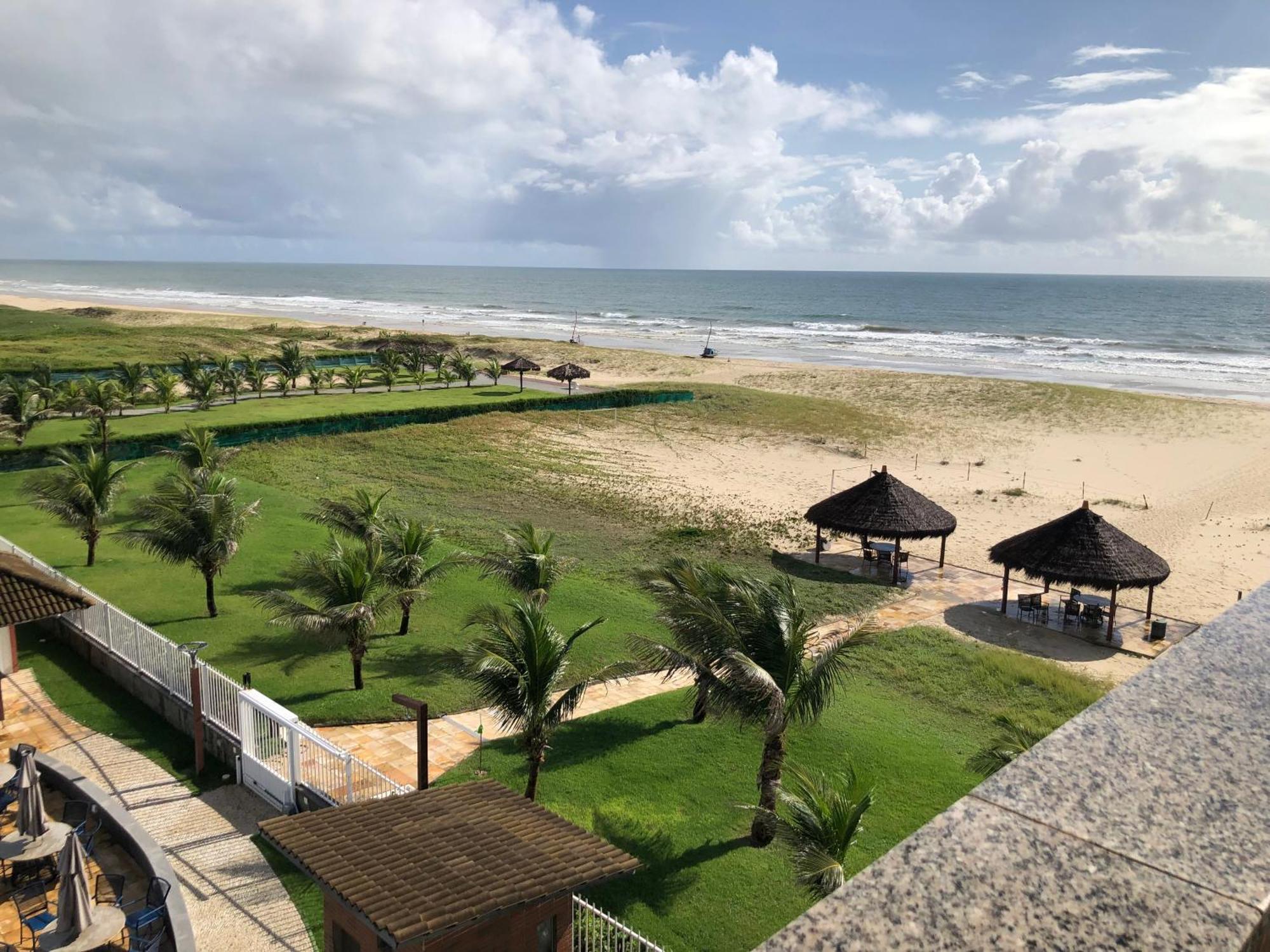 Apartamento Vista Total Do Mar Uma Cobertura A 400M Do Beach Park No Porto Das Dunas Aquiraz Condominio Terramaris Piscina Ampla Parque Infantil Sauna Estacionamento Privado Εξωτερικό φωτογραφία
