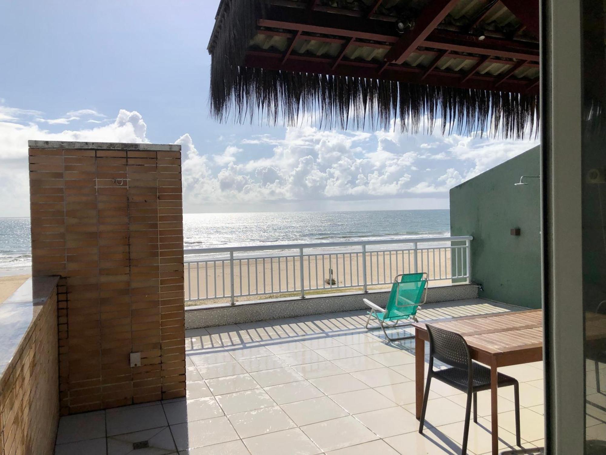 Apartamento Vista Total Do Mar Uma Cobertura A 400M Do Beach Park No Porto Das Dunas Aquiraz Condominio Terramaris Piscina Ampla Parque Infantil Sauna Estacionamento Privado Εξωτερικό φωτογραφία