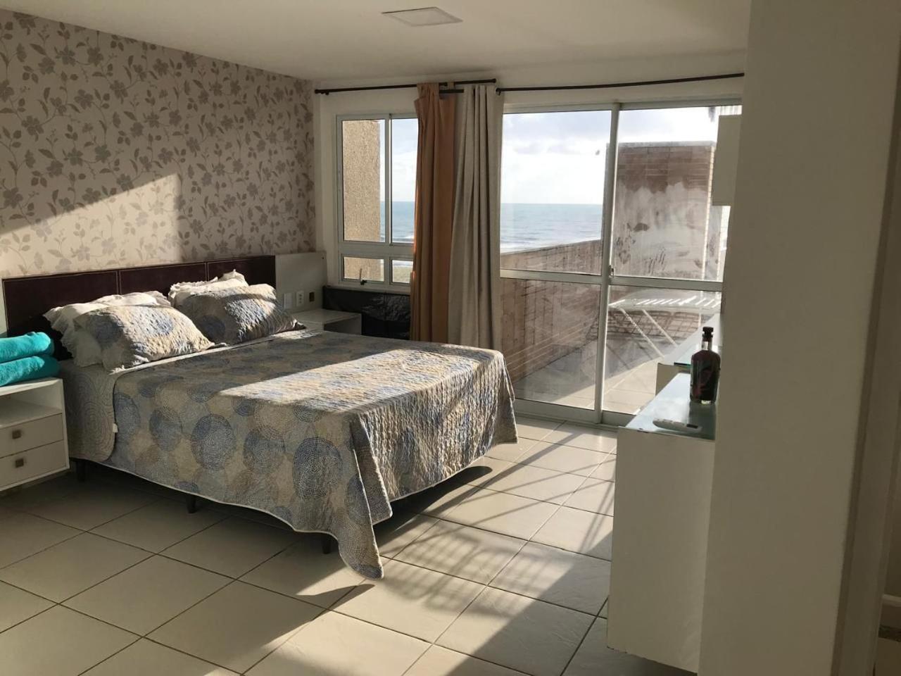 Apartamento Vista Total Do Mar Uma Cobertura A 400M Do Beach Park No Porto Das Dunas Aquiraz Condominio Terramaris Piscina Ampla Parque Infantil Sauna Estacionamento Privado Εξωτερικό φωτογραφία